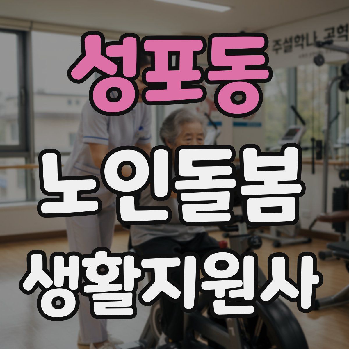성포동 노인돌봄생활지원사 자격증