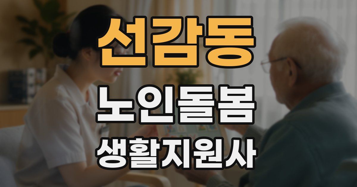 선감동 노인돌봄생활지원사 자격증