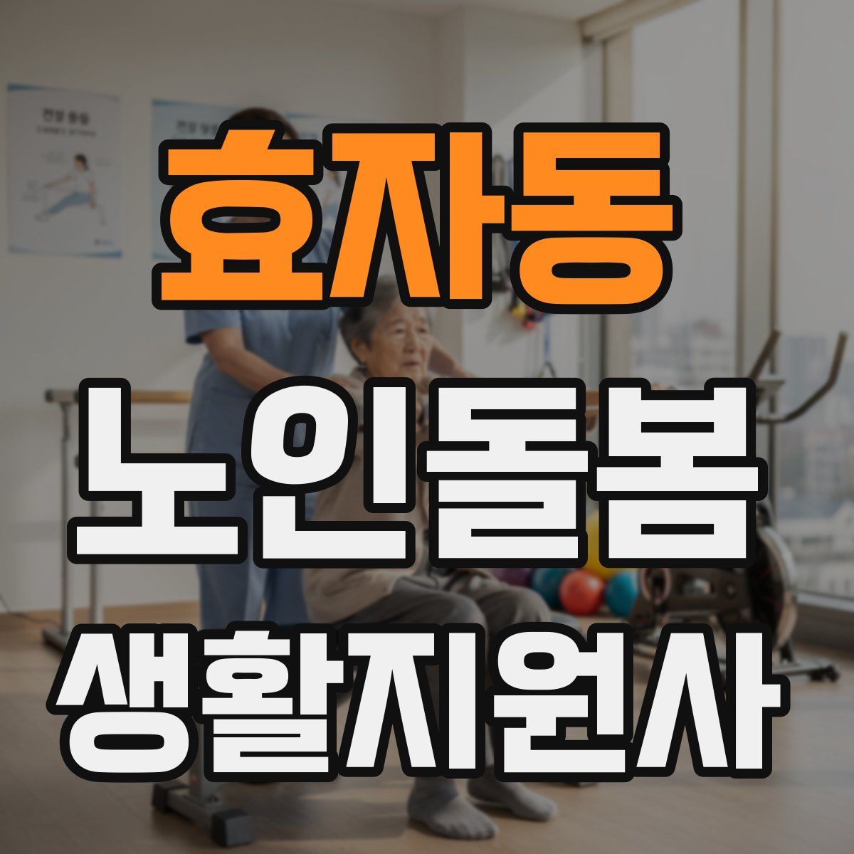 효자동 노인돌봄생활지원사 자격증