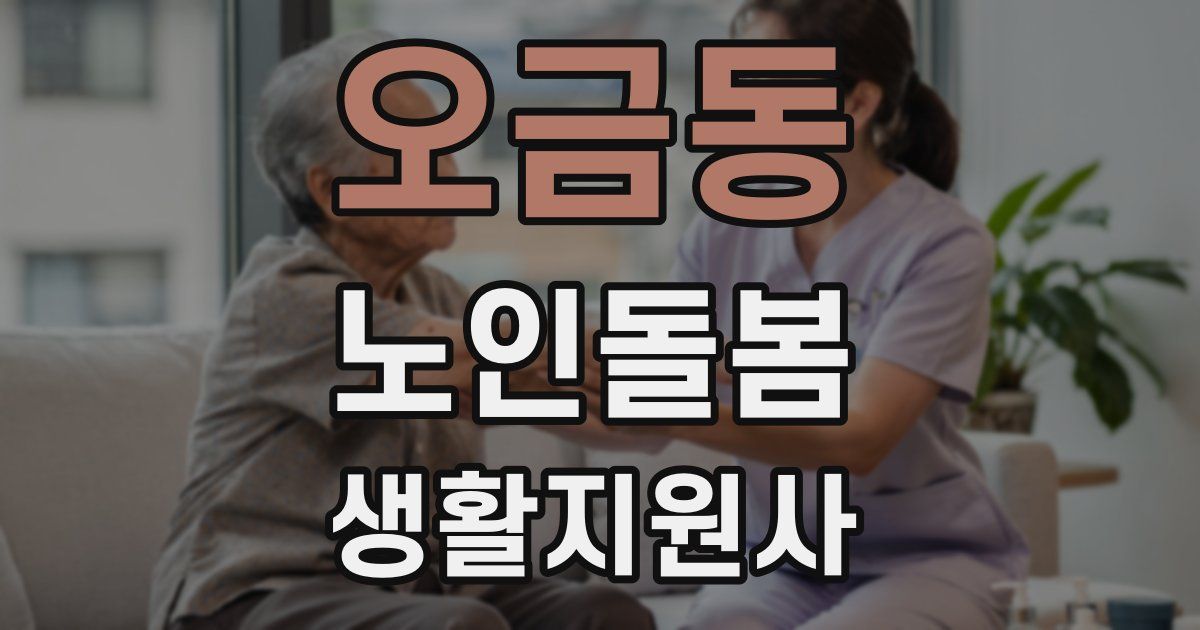 오금동 노인돌봄생활지원사 자격증