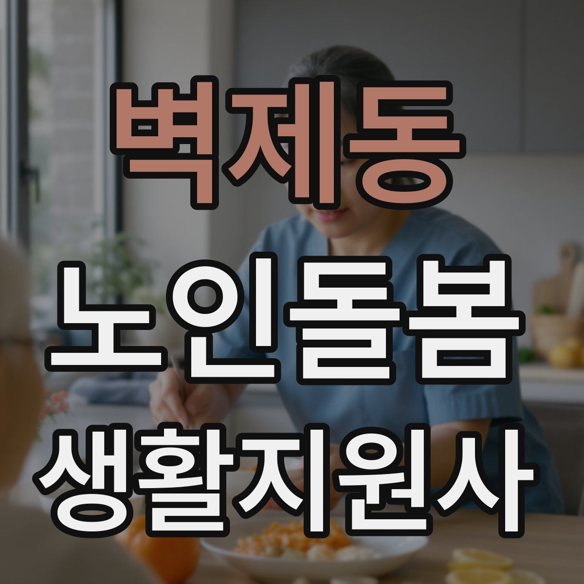 벽제동 노인돌봄생활지원사 자격증
