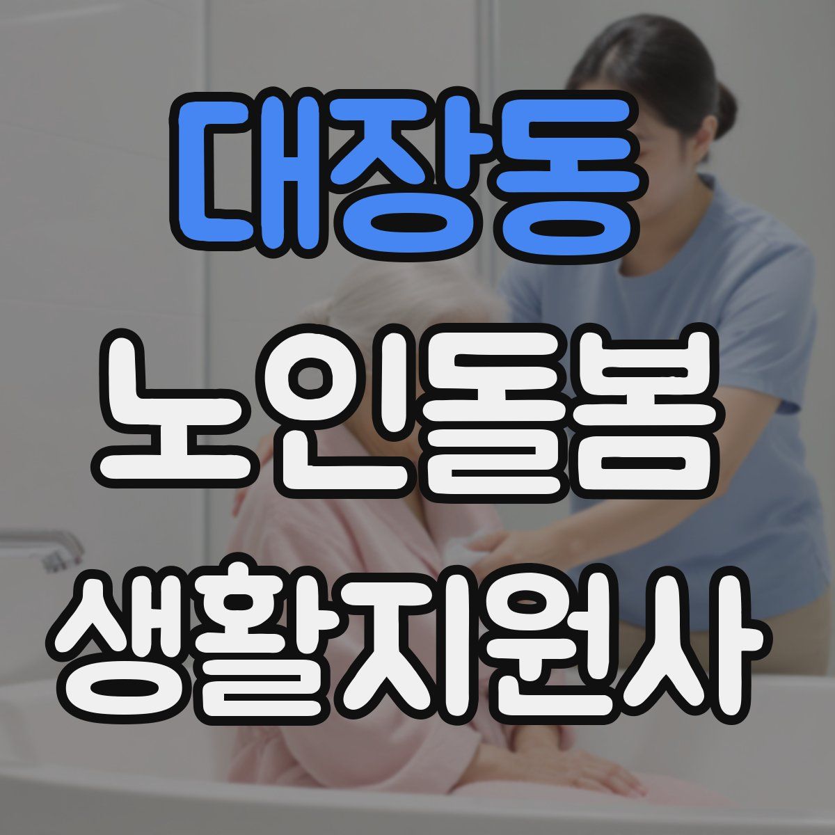 대장동 노인돌봄생활지원사 자격증