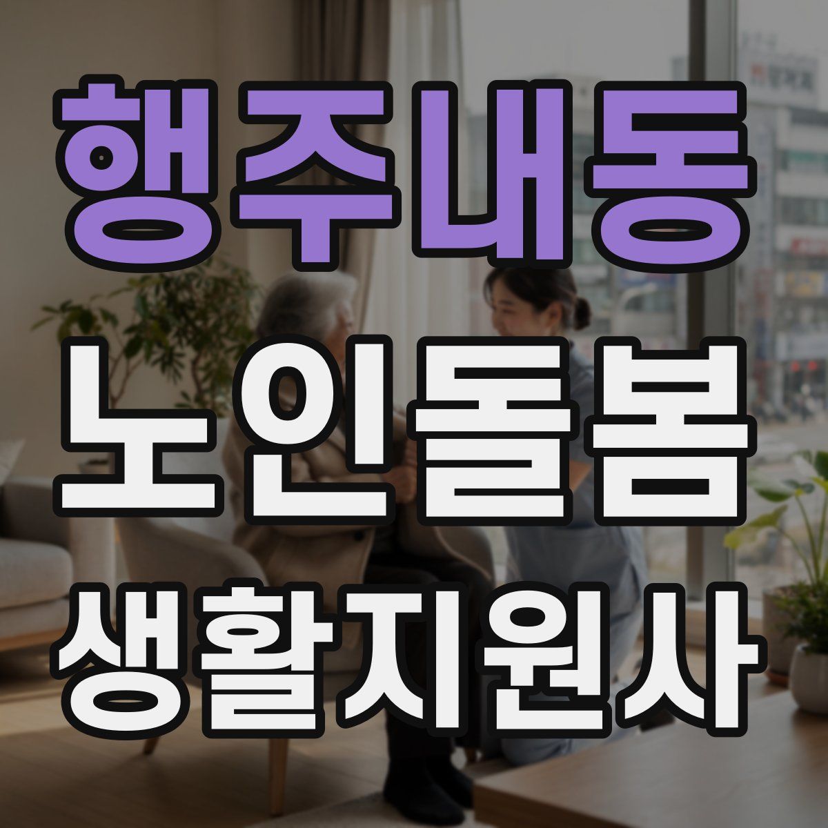 행주내동 노인돌봄생활지원사 자격증