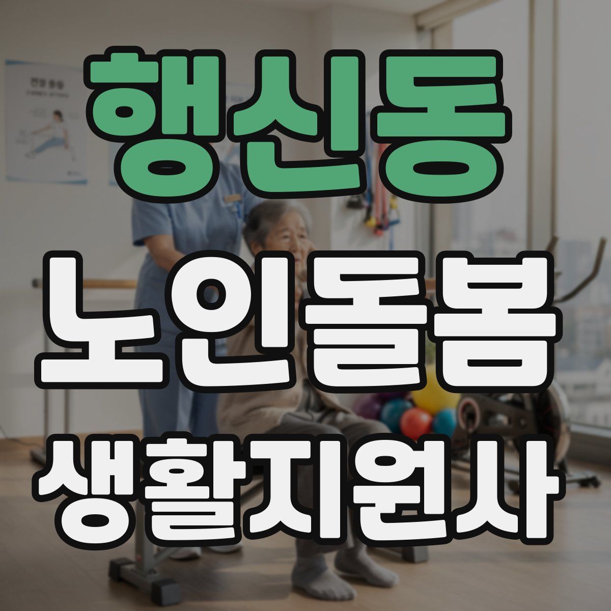 행신동 노인돌봄생활지원사 자격증