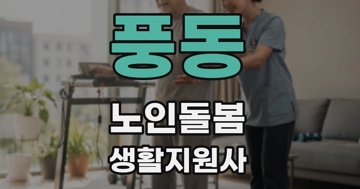 풍동 노인돌봄생활지원사 자격증