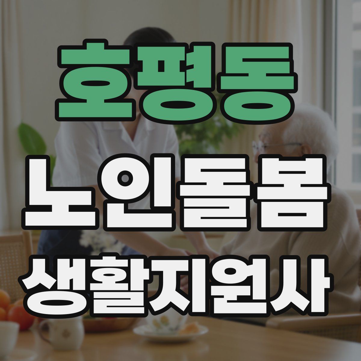 호평동 노인돌봄생활지원사 자격증