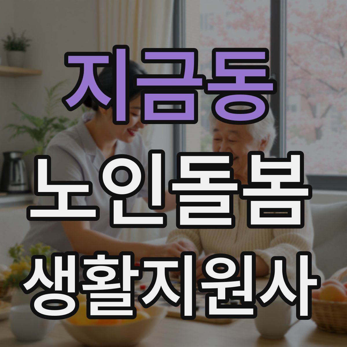 지금동 노인돌봄생활지원사 자격증