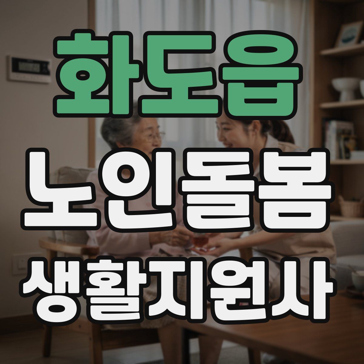 화도읍 노인돌봄생활지원사 자격증