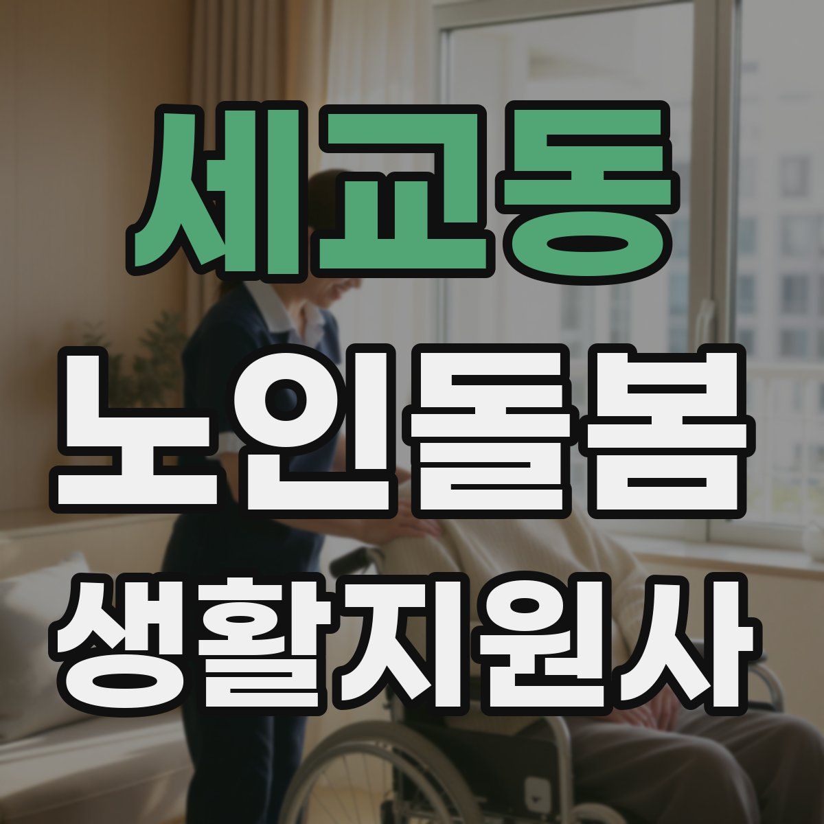 세교동 노인돌봄생활지원사 자격증