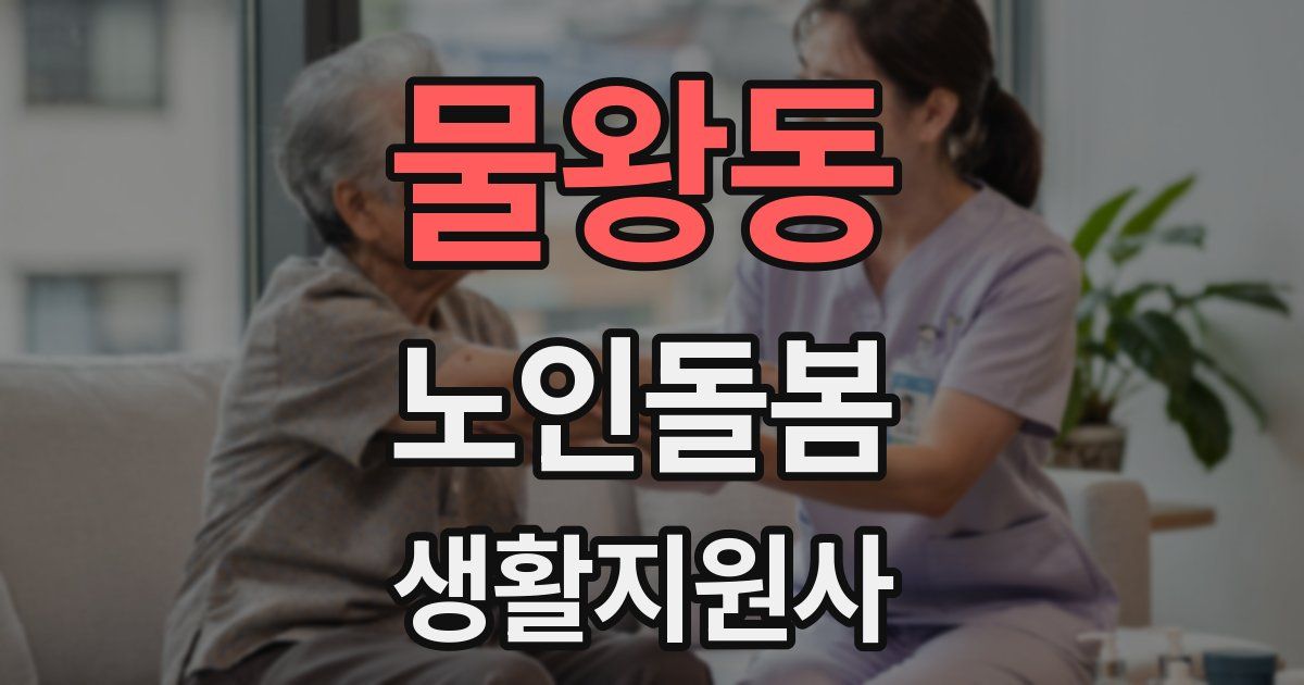 물왕동 노인돌봄생활지원사 자격증
