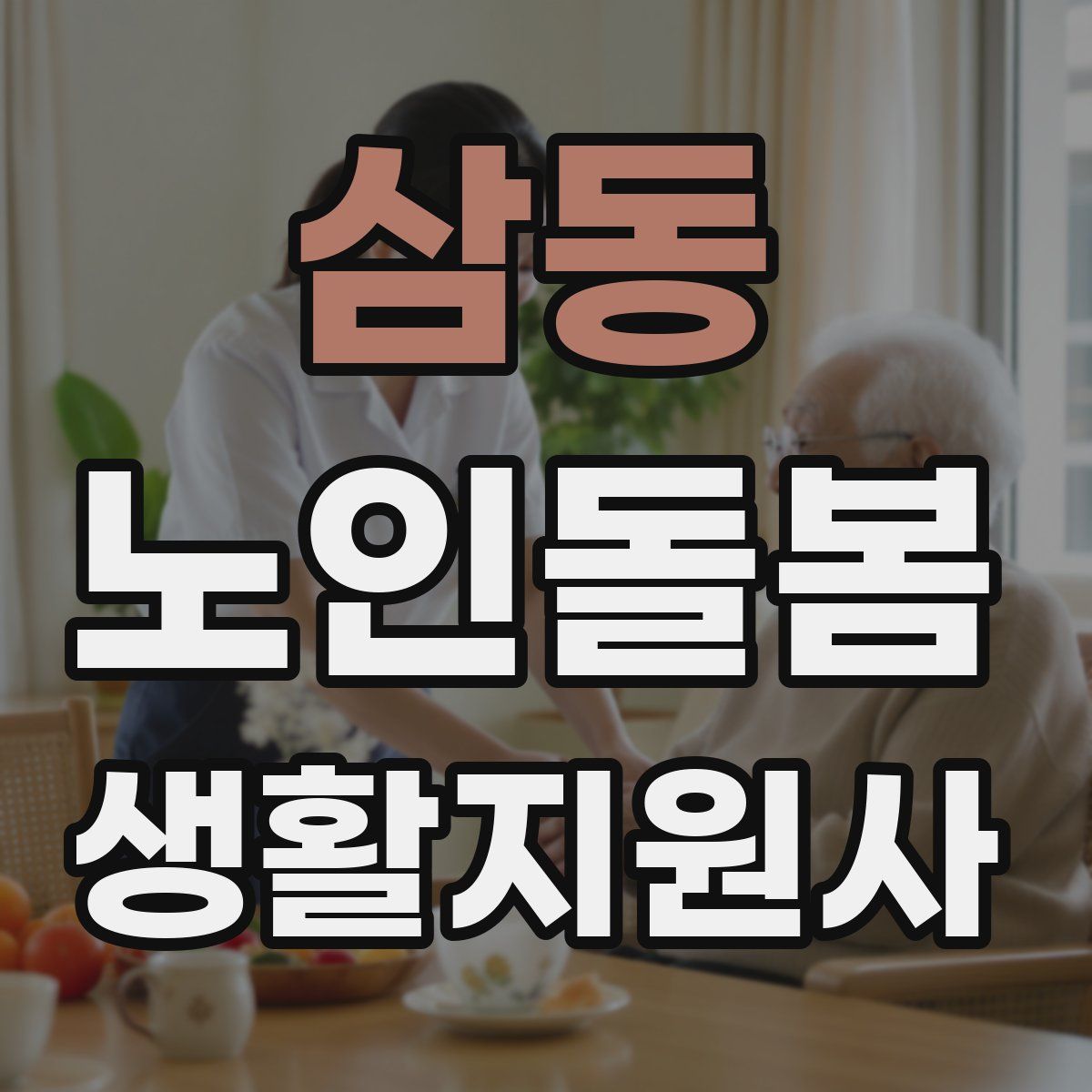 삼동 노인돌봄생활지원사 자격증