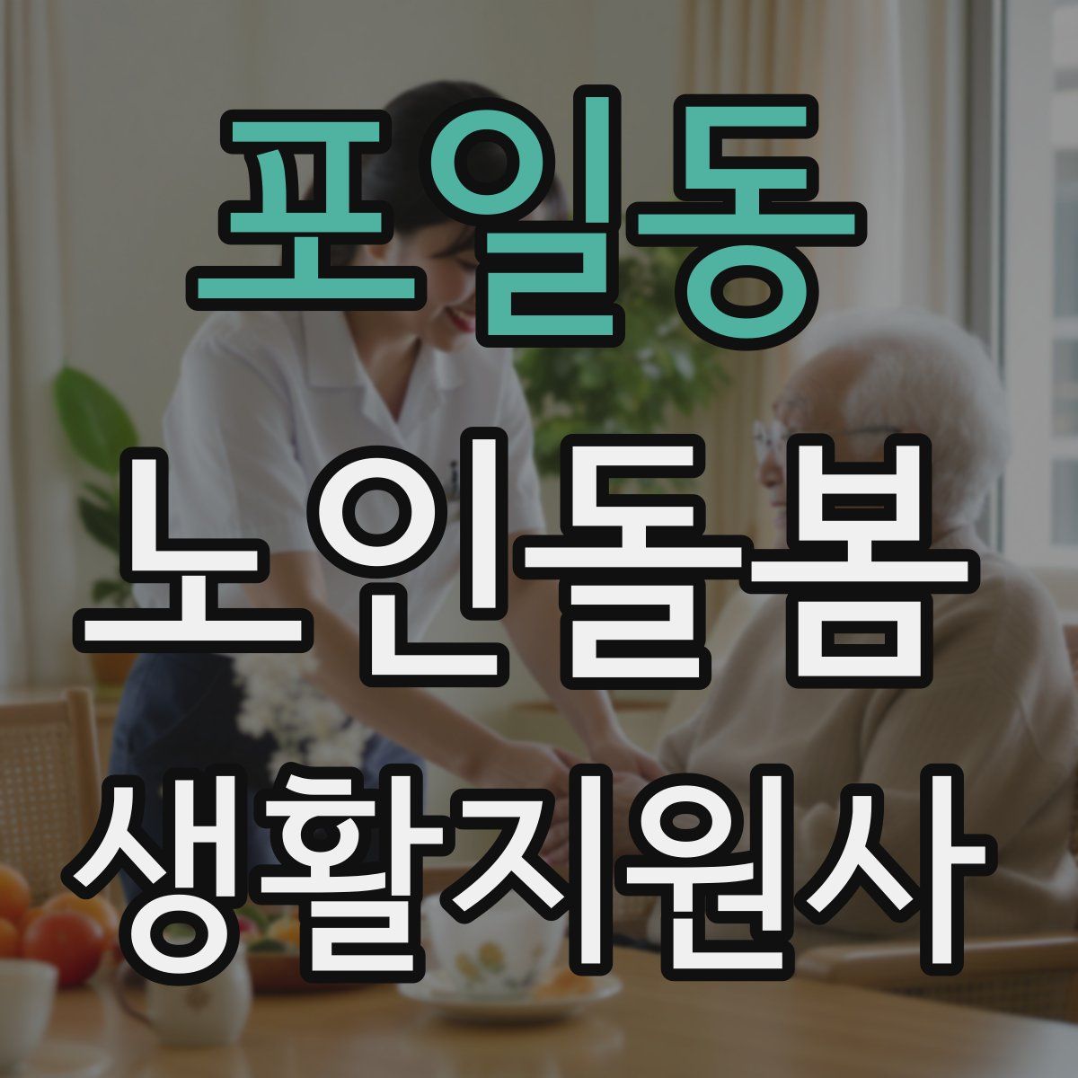 포일동 노인돌봄생활지원사 자격증