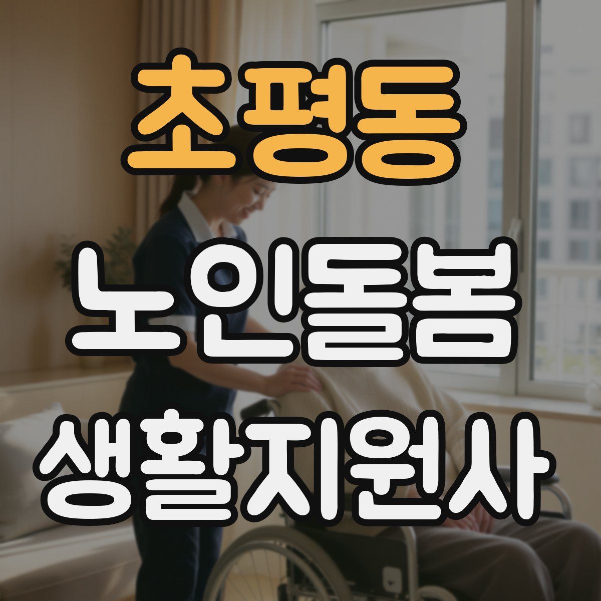 초평동 노인돌봄생활지원사 자격증