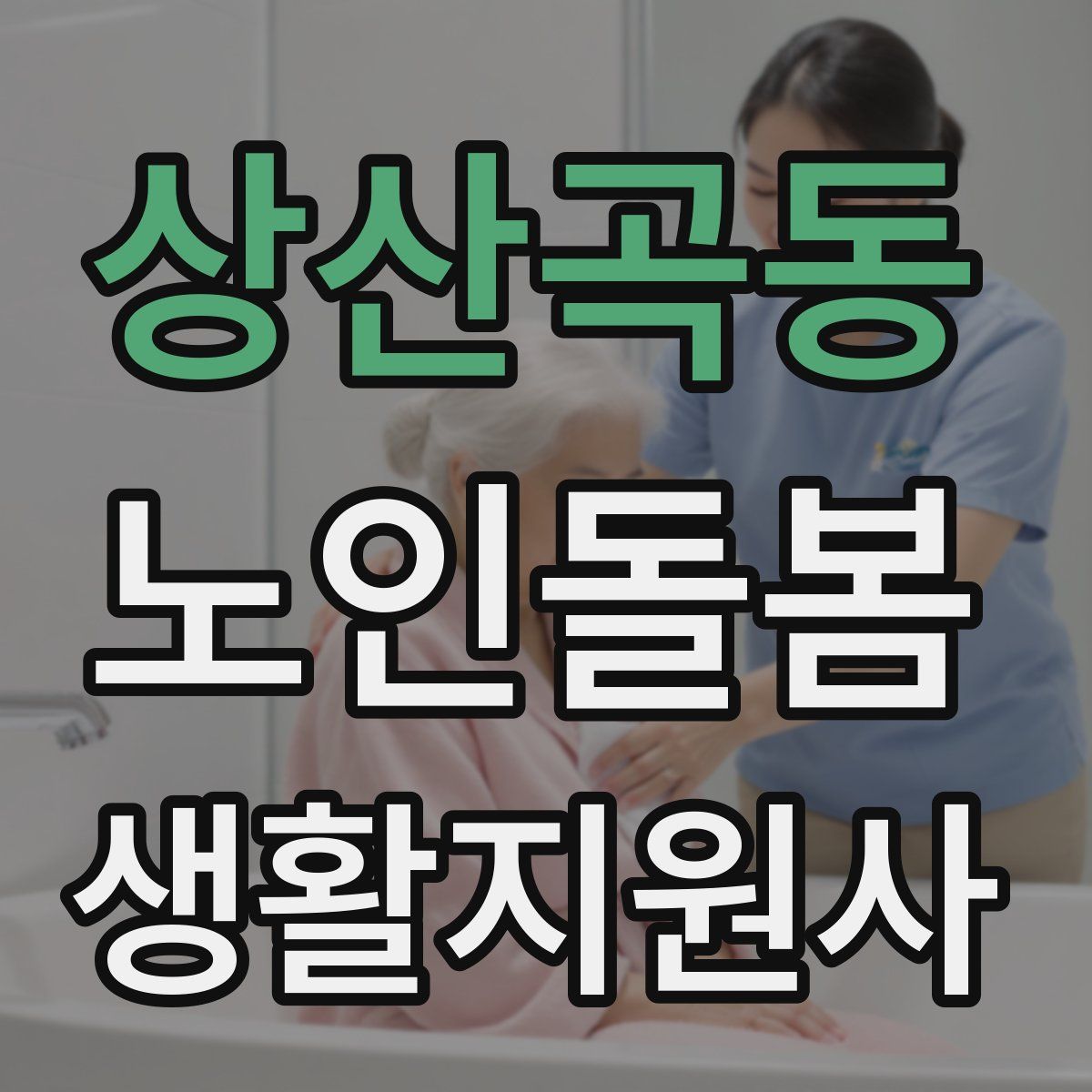 상산곡동 노인돌봄생활지원사 자격증