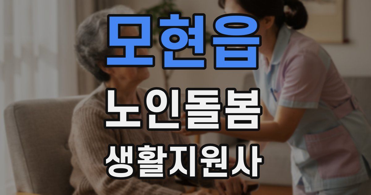 모현읍 노인돌봄생활지원사 자격증
