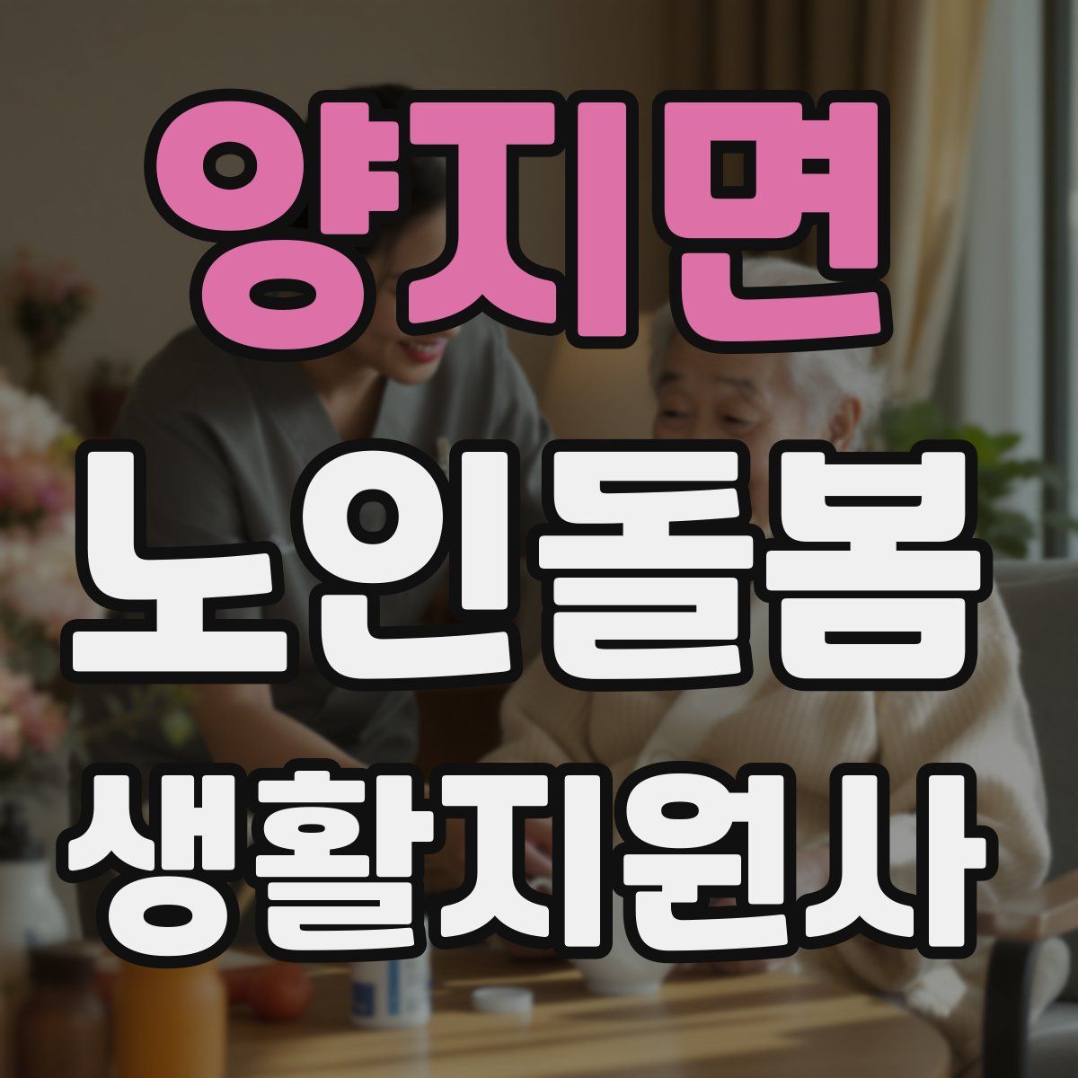 양지면 노인돌봄생활지원사 자격증