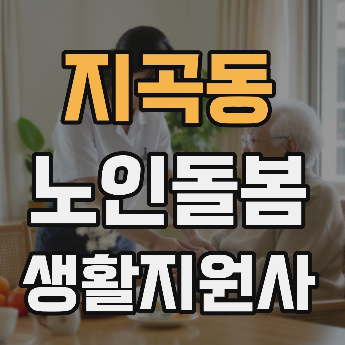지곡동 노인돌봄생활지원사 자격증