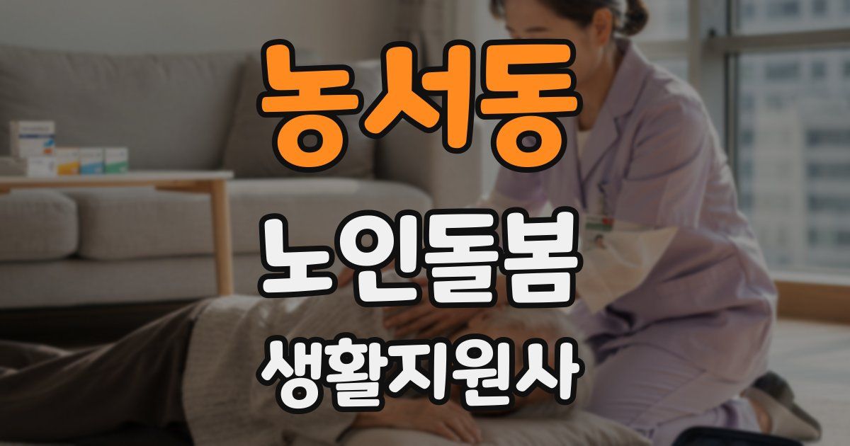 농서동 노인돌봄생활지원사 자격증