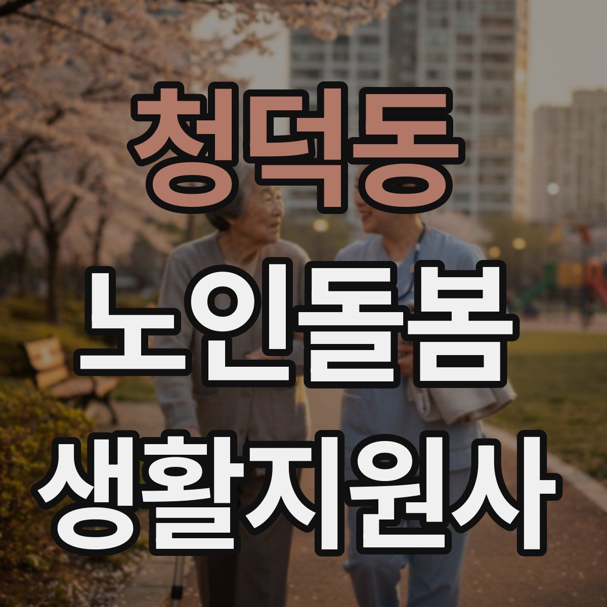 청덕동 노인돌봄생활지원사 자격증
