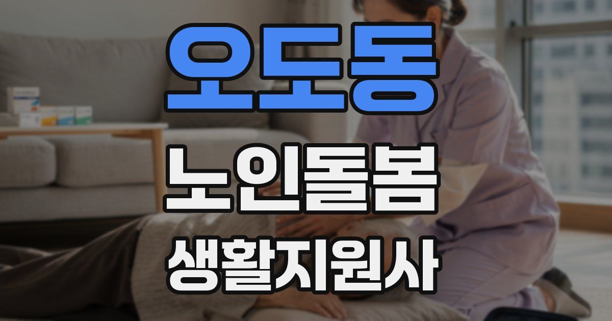 오도동 노인돌봄생활지원사 자격증