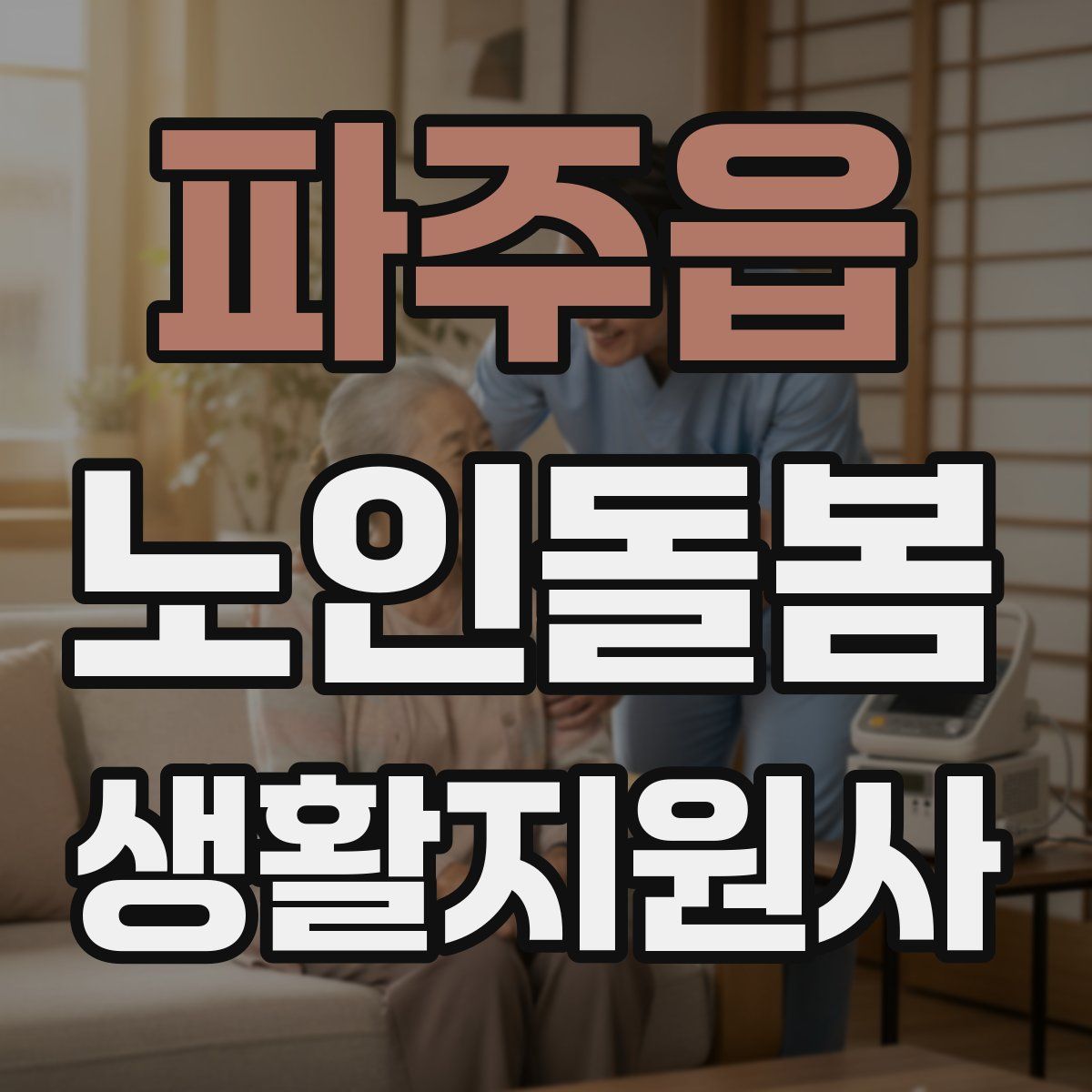 파주읍 노인돌봄생활지원사 자격증