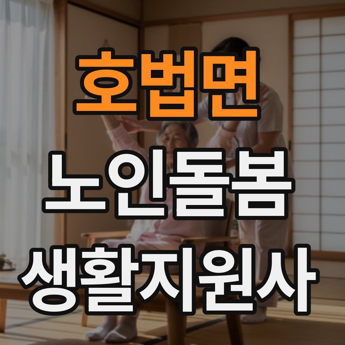 호법면 노인돌봄생활지원사 자격증