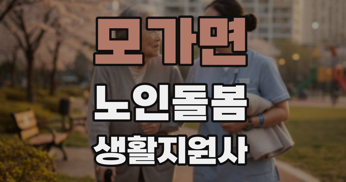 모가면 노인돌봄생활지원사 자격증