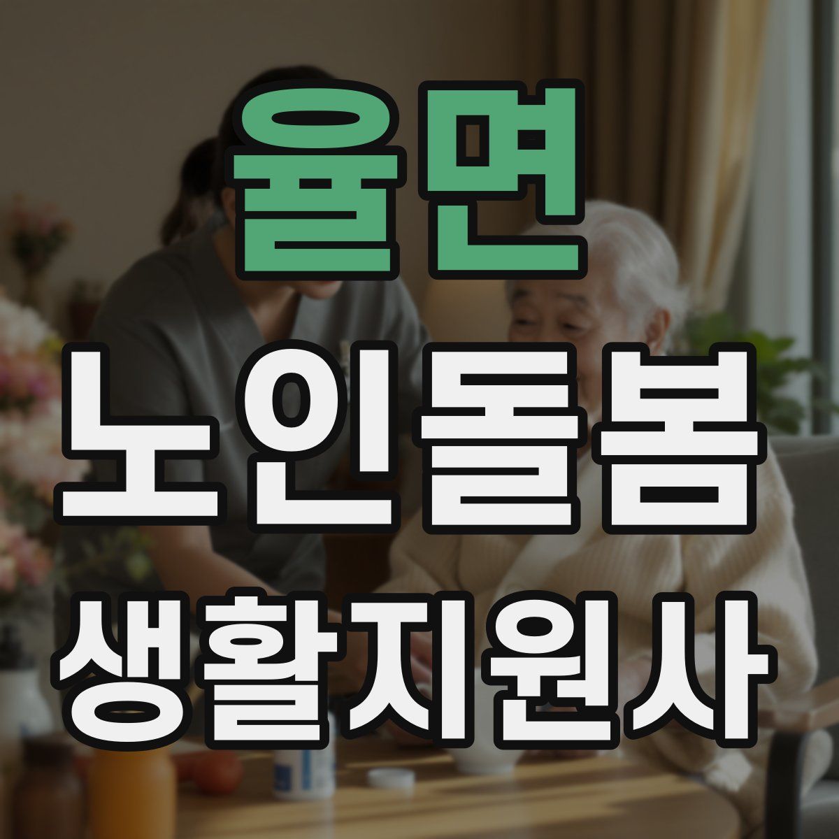 율면 노인돌봄생활지원사 자격증