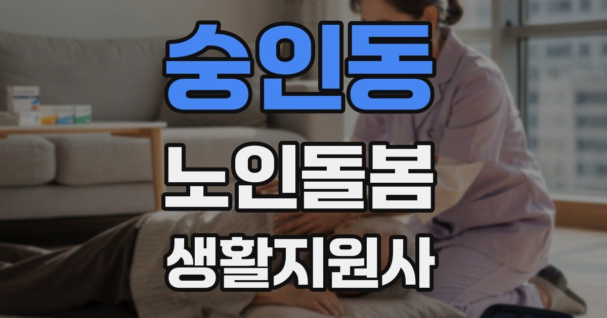 숭인동 노인돌봄생활지원사 자격증