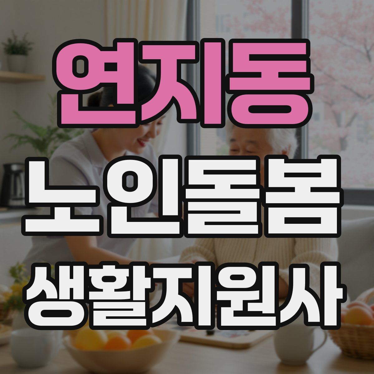 연지동 노인돌봄생활지원사 자격증