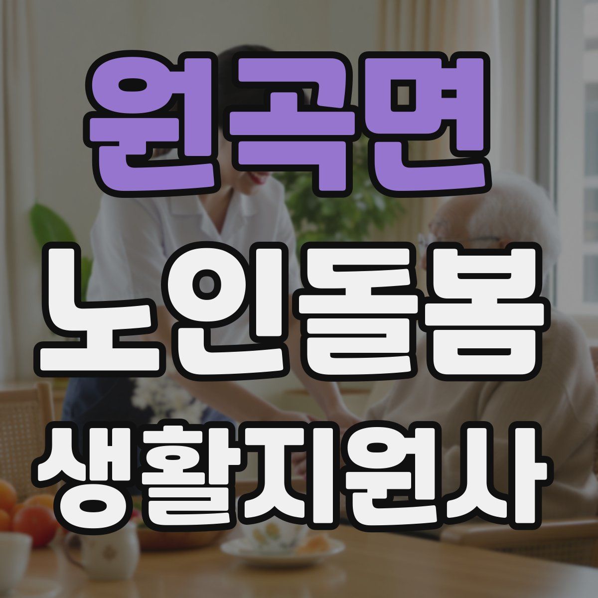 원곡면 노인돌봄생활지원사 자격증