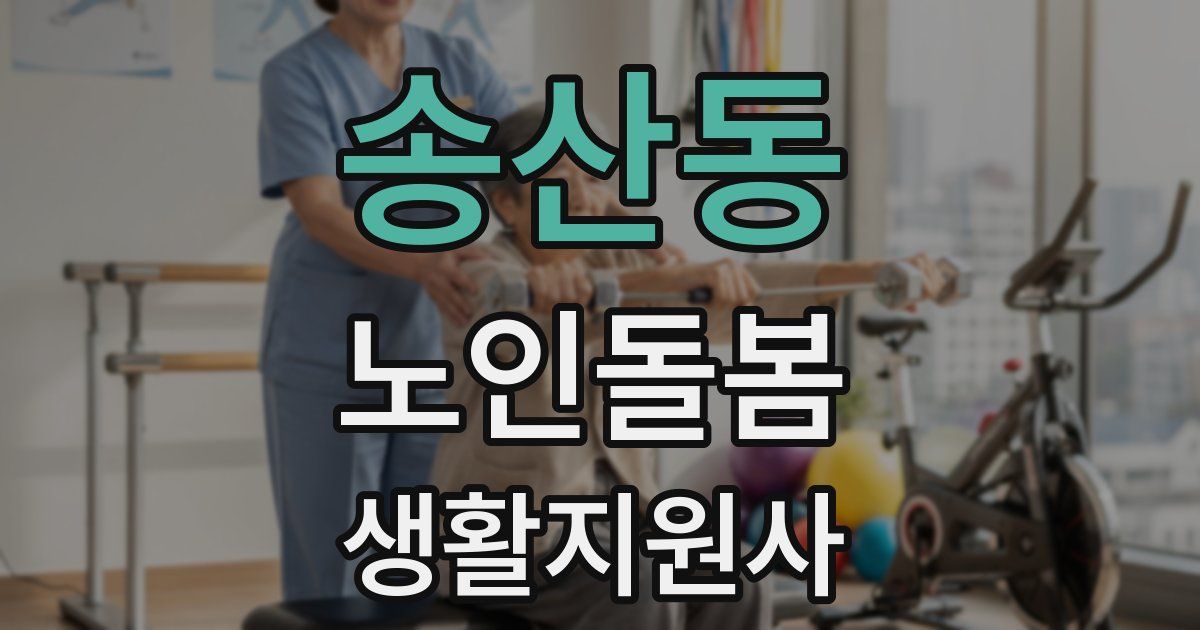 송산동 노인돌봄생활지원사 자격증