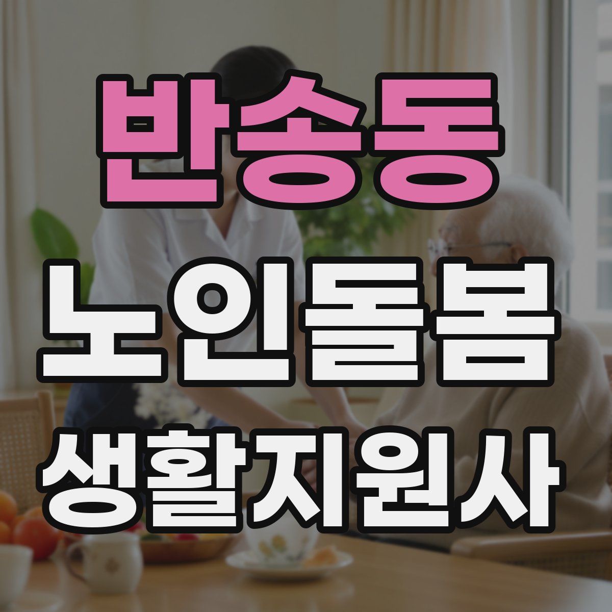 반송동 노인돌봄생활지원사 자격증
