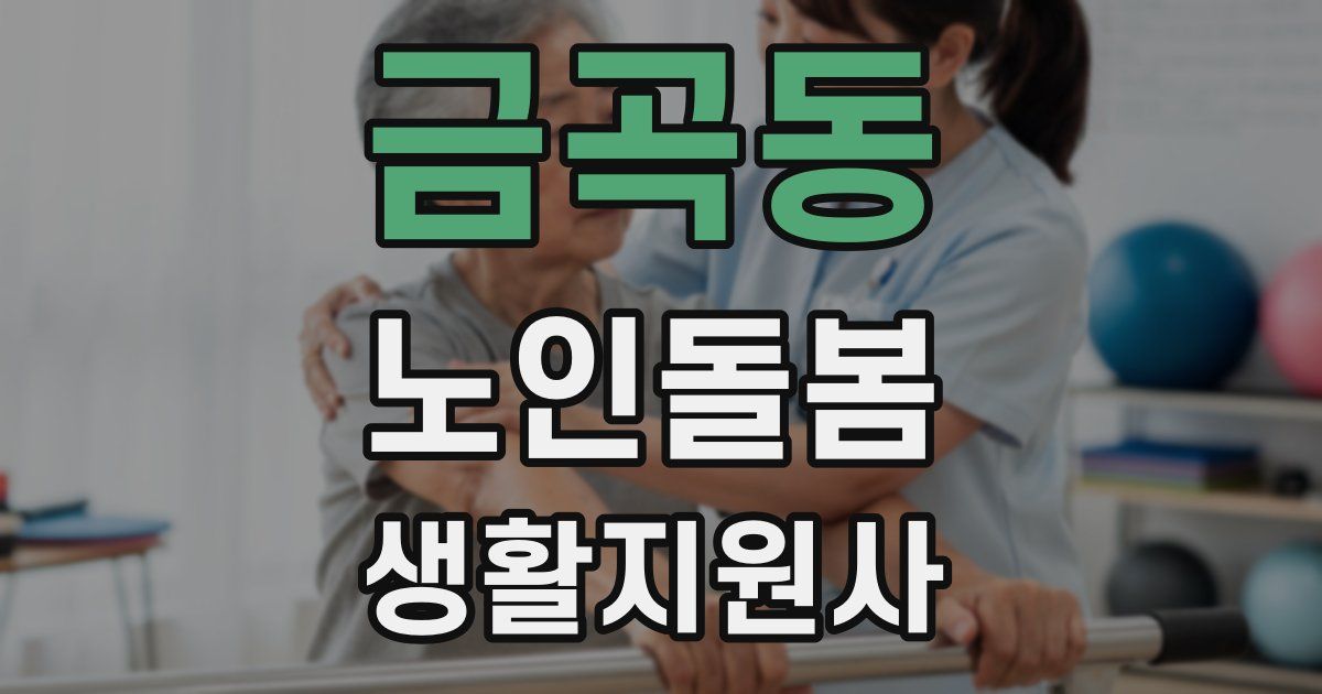 금곡동 노인돌봄생활지원사 자격증