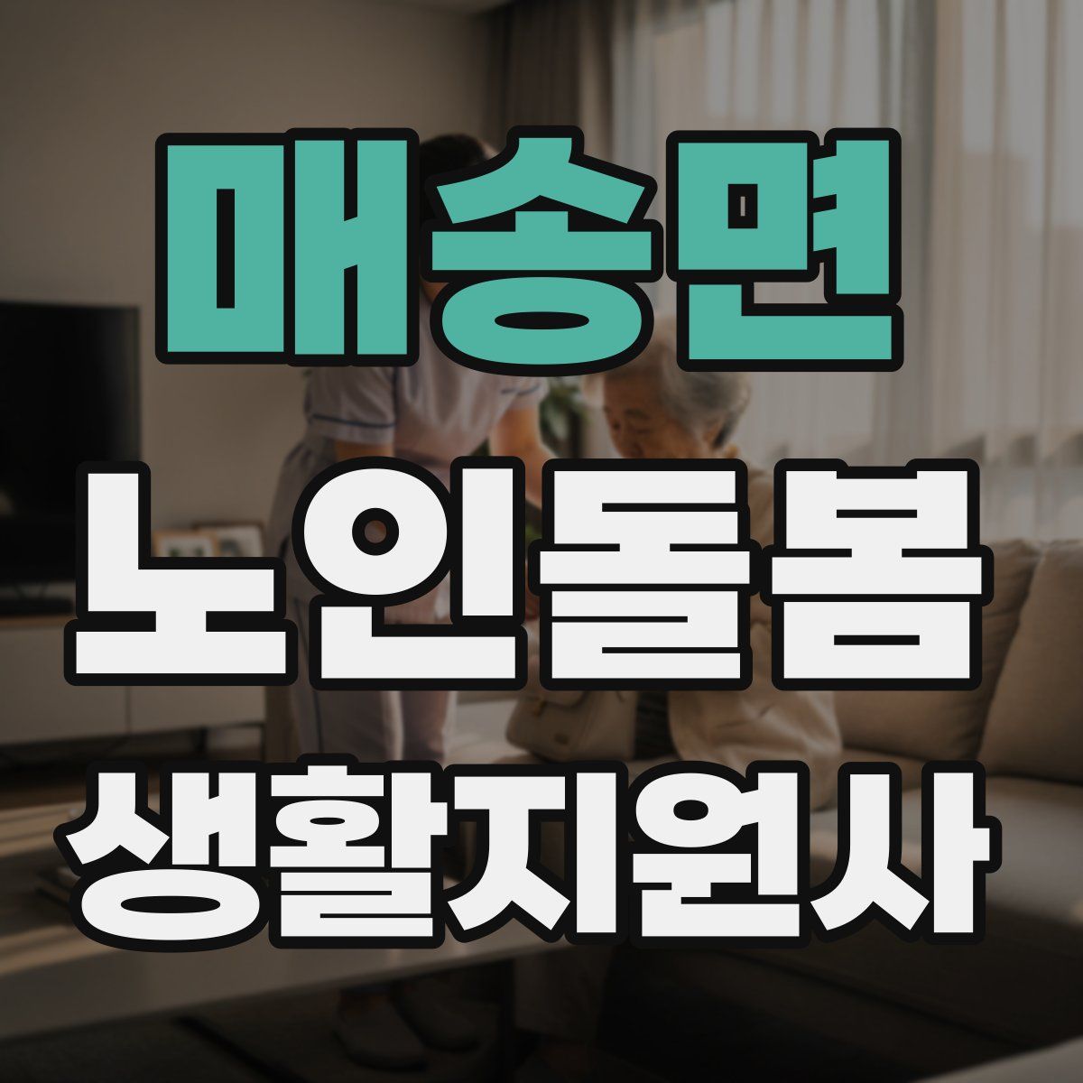매송면 노인돌봄생활지원사 자격증