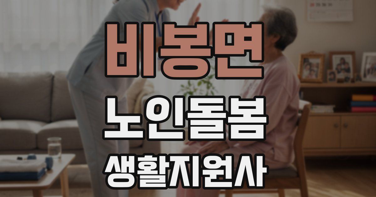 비봉면 노인돌봄생활지원사 자격증