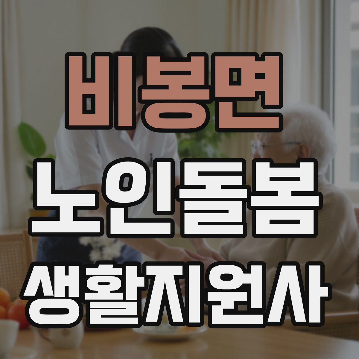 비봉면 노인돌봄생활지원사 자격증