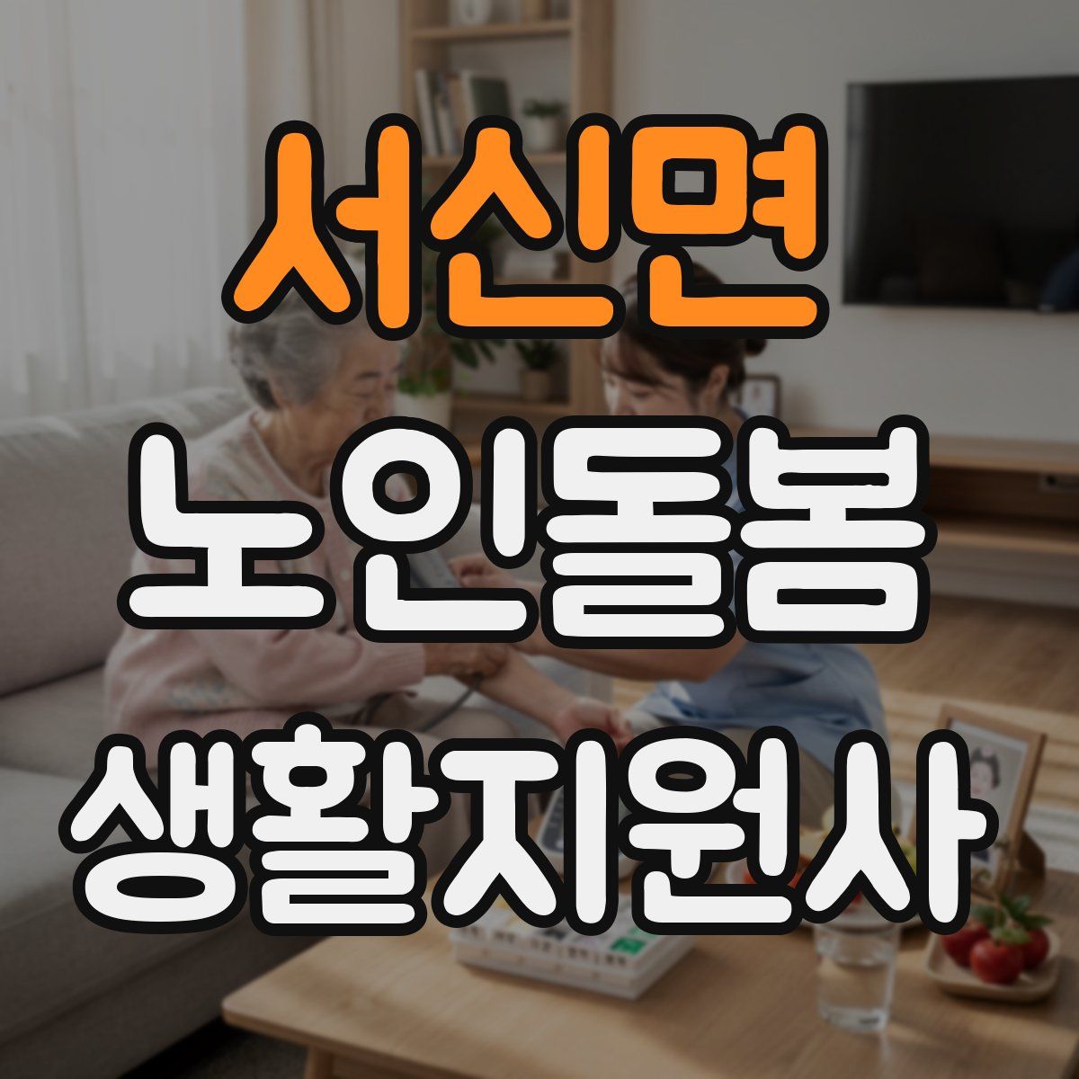 서신면 노인돌봄생활지원사 자격증