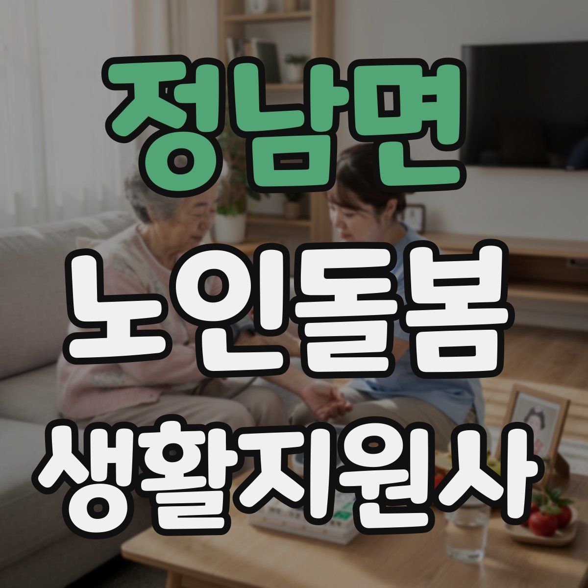 정남면 노인돌봄생활지원사 자격증