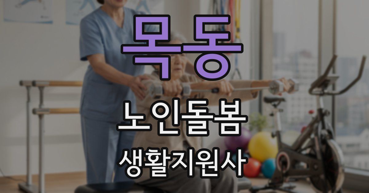 목동 노인돌봄생활지원사 자격증