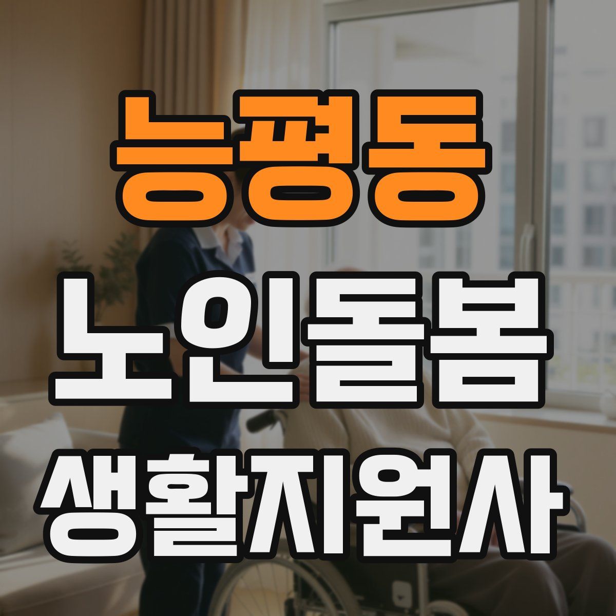 능평동 노인돌봄생활지원사 자격증