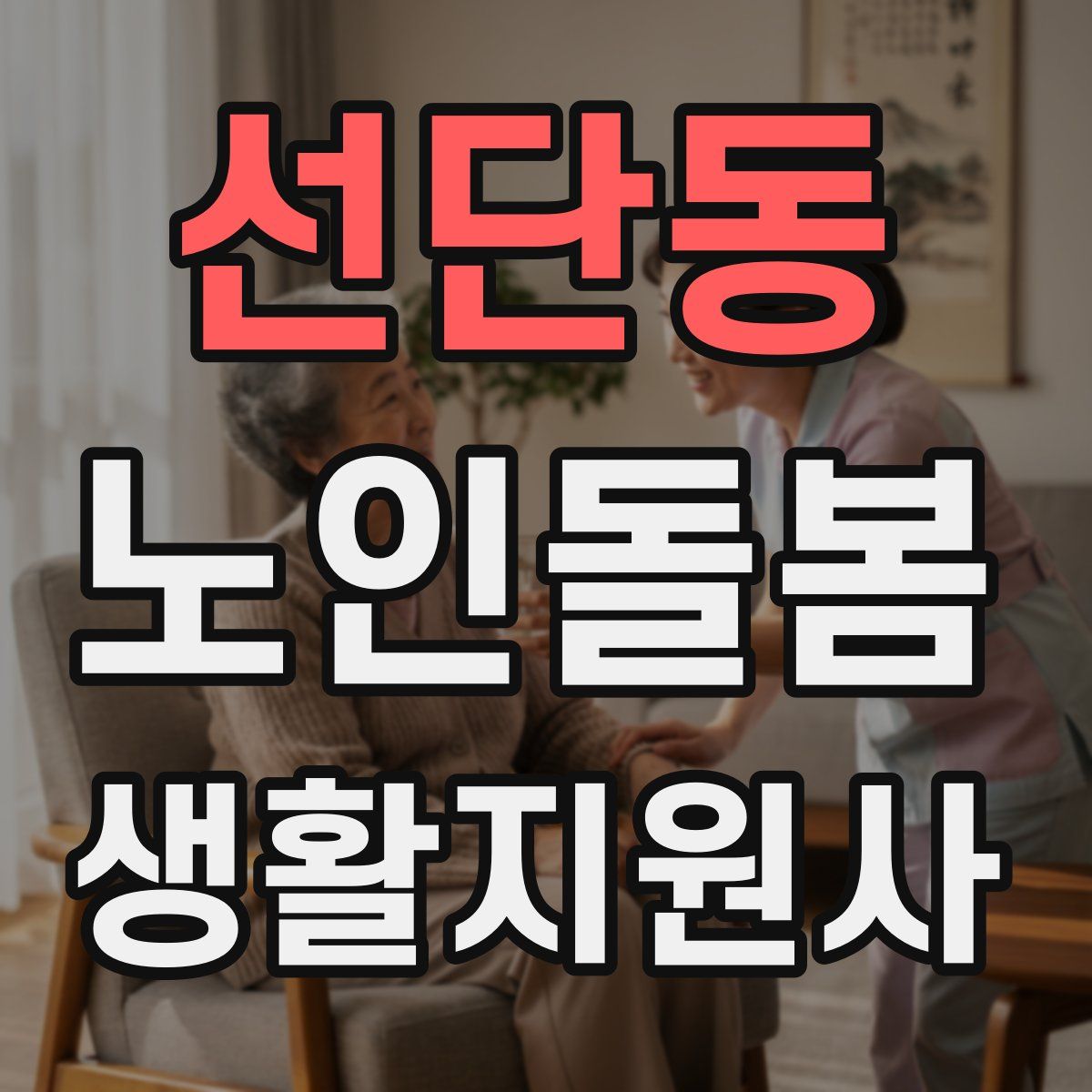 선단동 노인돌봄생활지원사 자격증