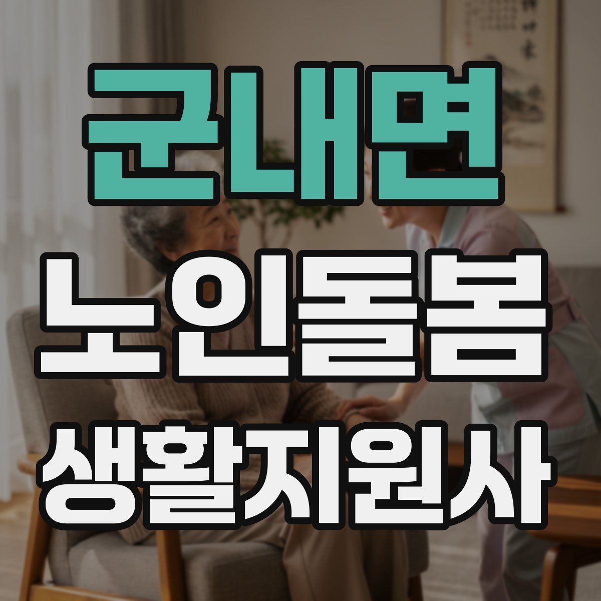군내면 노인돌봄생활지원사 자격증