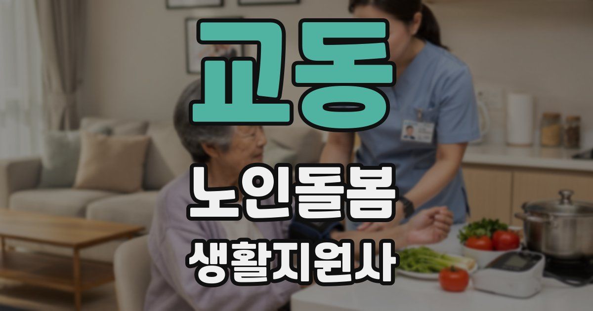 교동 노인돌봄생활지원사 자격증