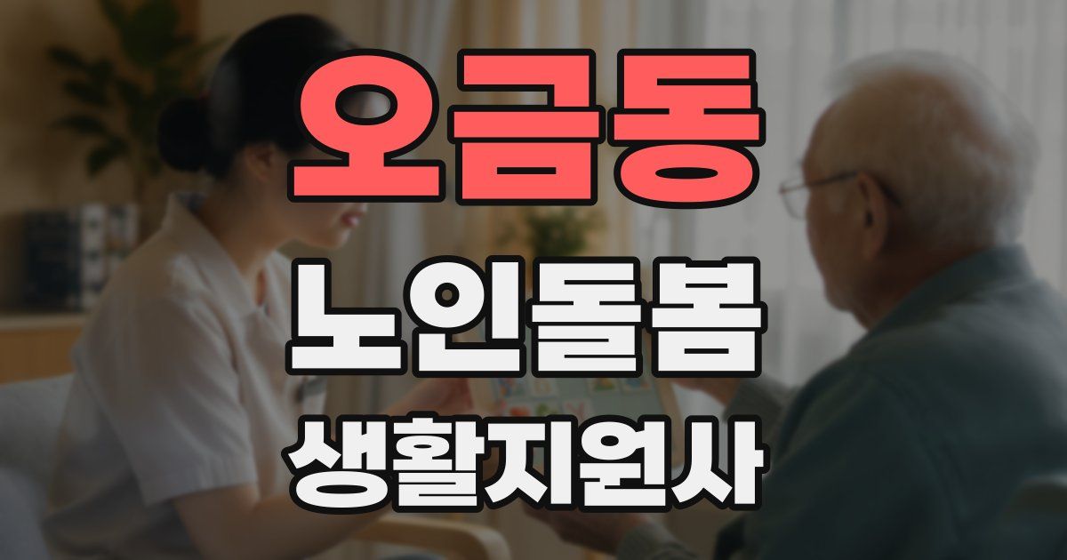 오금동 노인돌봄생활지원사 자격증