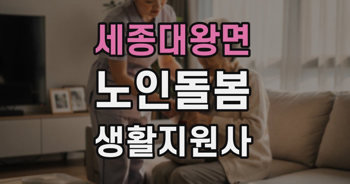 세종대왕면 노인돌봄생활지원사 자격증