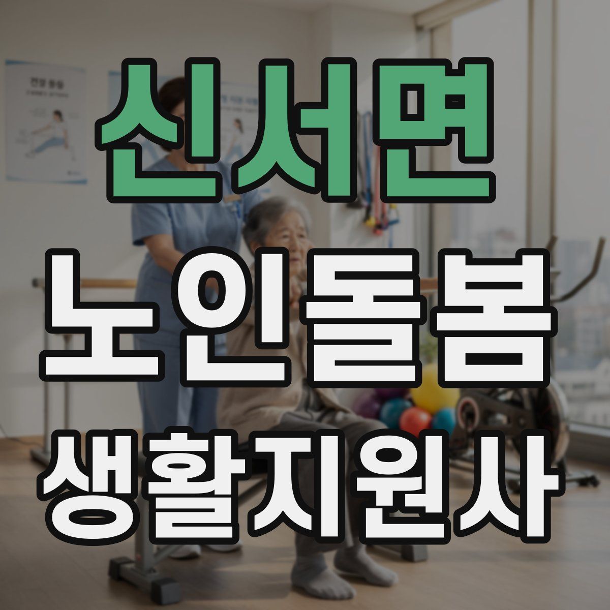 신서면 노인돌봄생활지원사 자격증