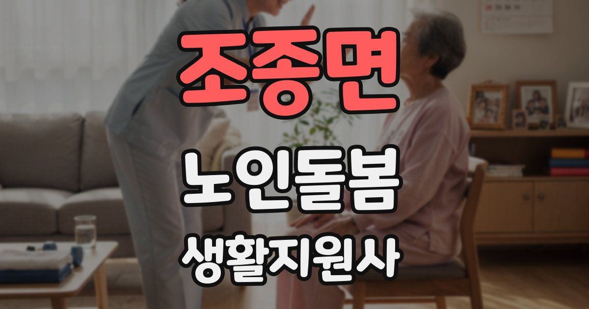 조종면 노인돌봄생활지원사 자격증