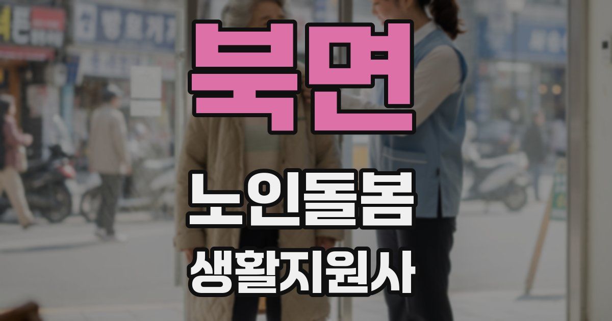 북면 노인돌봄생활지원사 자격증