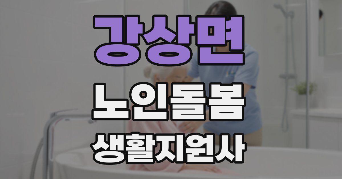 강상면 노인돌봄생활지원사 자격증